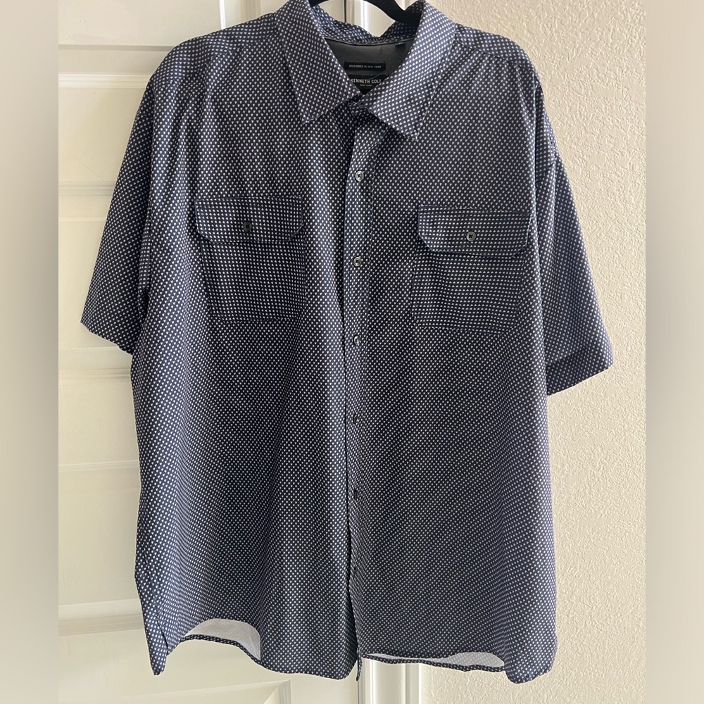 Kenneth Cole Men’s 3X Short Sleeve Button Down